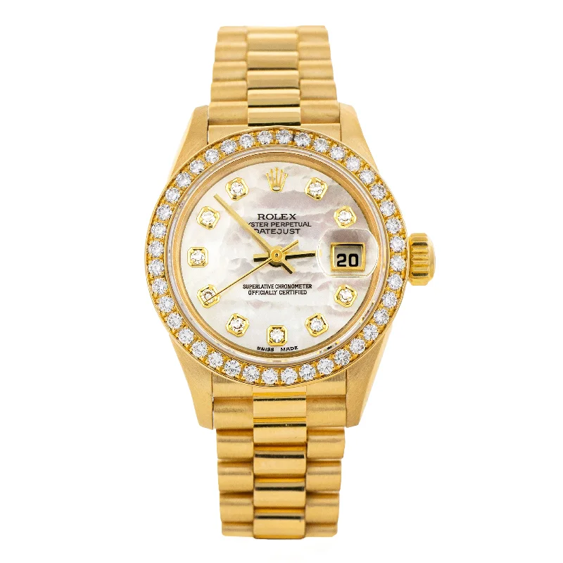 top-rated men's Rolex sports watches -​Rolex Lady Datejust 18K Yellow Gold Mother of Pearl Dial Diamonds 26mm 126203