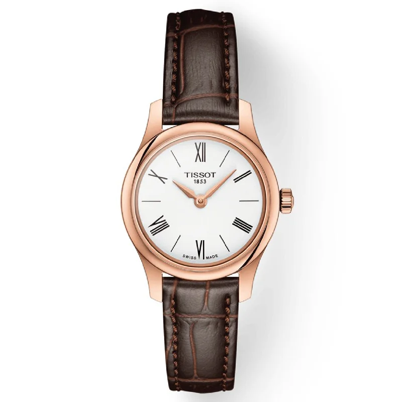 Women's Heritage Watches for Radio Communication-Tissot T-Classic White Dial Women 25mm