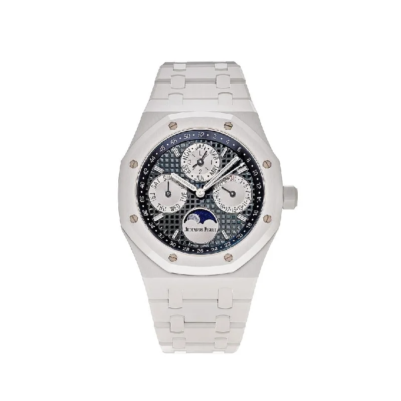 Men's Audemars Piguet Business Meeting Watches-Audemars Piguet Royal Oak Perpetual Calendar 26579CB.OO.1225CB.01 White Ceramic Blue Dial (2022)