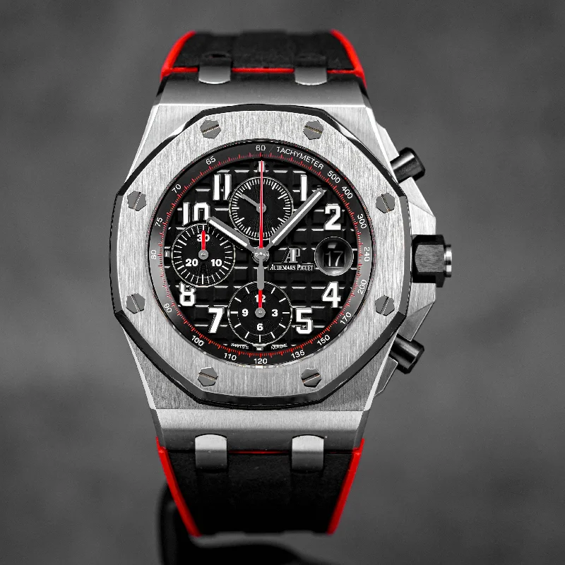 Men's Audemars Piguet Holiday Season Style Watches-ROYAL OAK OFFSHORE CHRONOGRAPH 42MM 'BLACK RED' (2014)