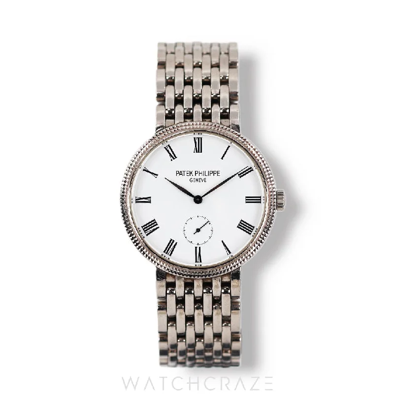 Men's Patek Philippe Watches with GPS Navigation-PATEK PHILIPPE CALATRAVA WHITE GOLD 31MM 7119/1G