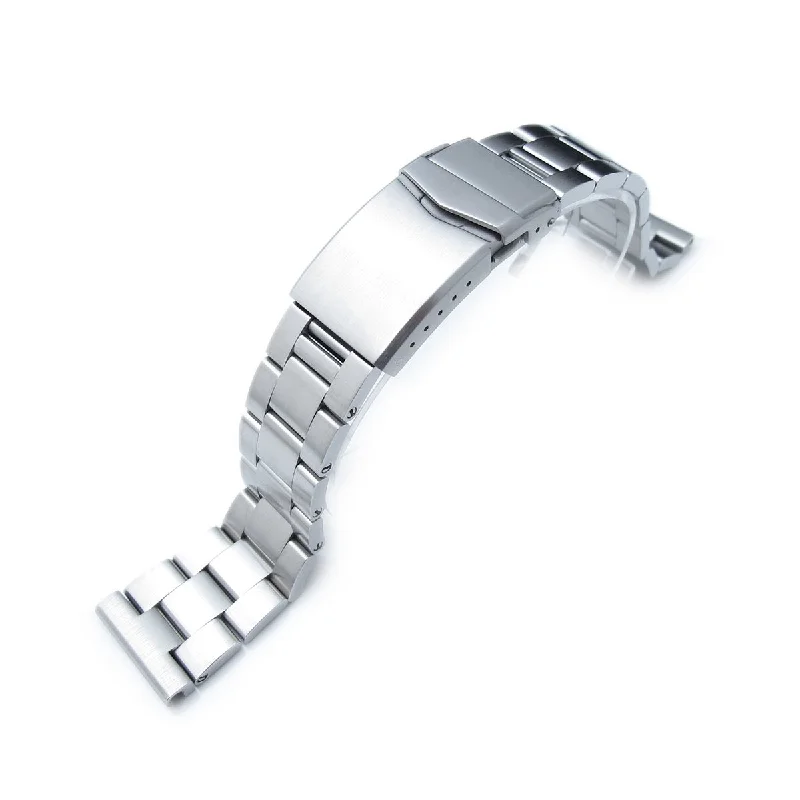 Men's Seiko Christmas Gift Design Watches-21.5mm Super-O Boyer Watch Band compatible with Seiko Tuna SBBN013, 316L Stainless Steel V-Clasp Button Double Lock