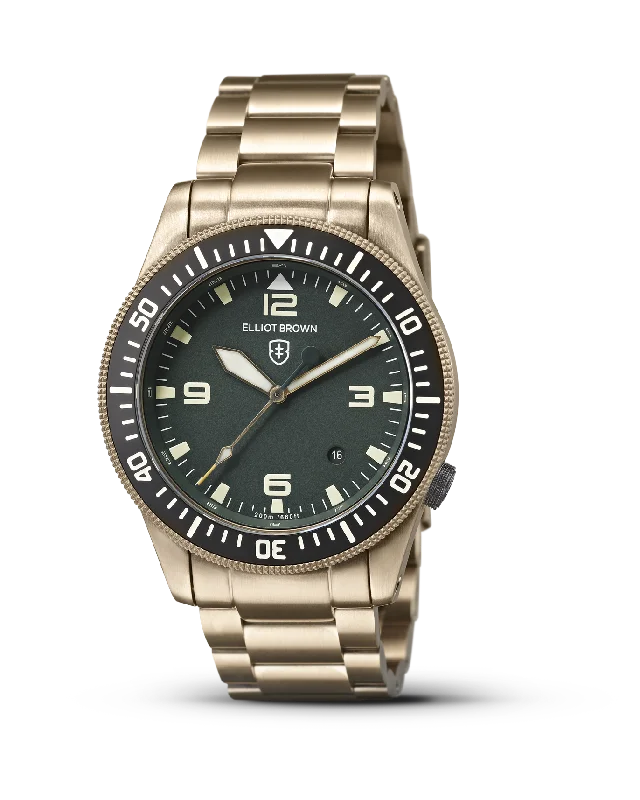 Men's Military Watches with Compass-HOLTON: NIVO Bronze