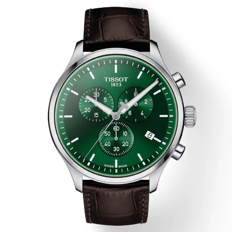 Women's Heritage Watches for Radio Communication-Tissot T-Sport Green Dial Men 45mm