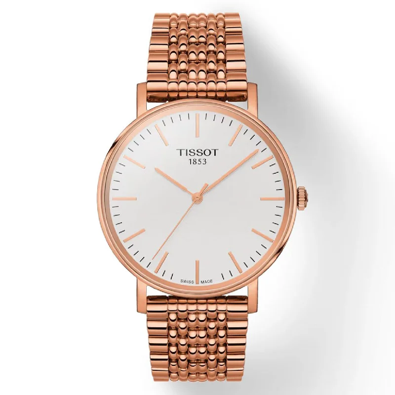 Women's Heritage Watches with Smart Features-Tissot T-Classic Silver Dial Men 38mm