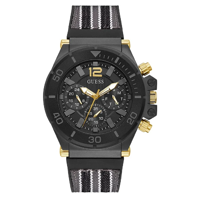 Women's Pilot Watches with Fashionable Style Inspiration-Guess Pilot Black Dial Men 48mm
