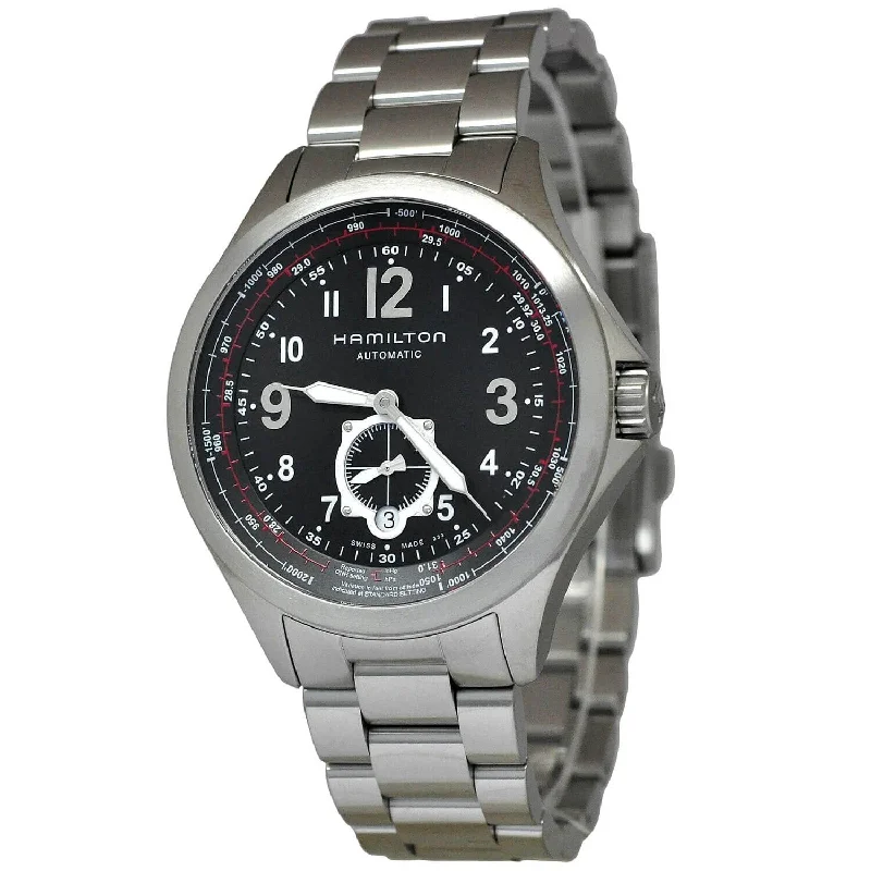 Men's Chronograph Watches for Special Occasions-Hamilton Men's H76655133 Khaki Aviation Automatic Stainless Steel Watch