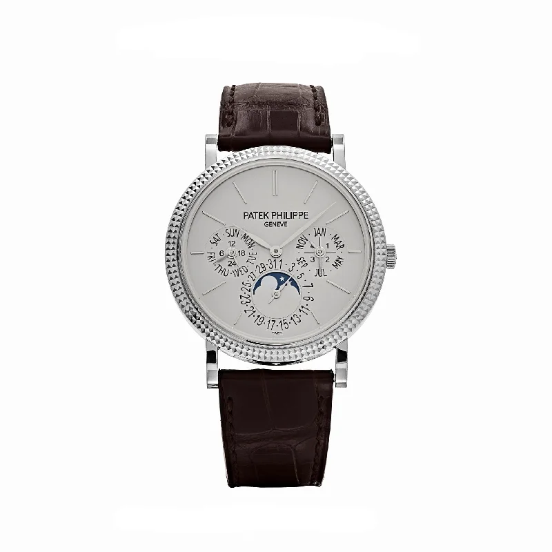Men's Patek Philippe Watches for Adventure Seekers-Patek Philippe Grand Complications 5139G-001 Perpetual Calendar White Gold Silver Dial (2008)