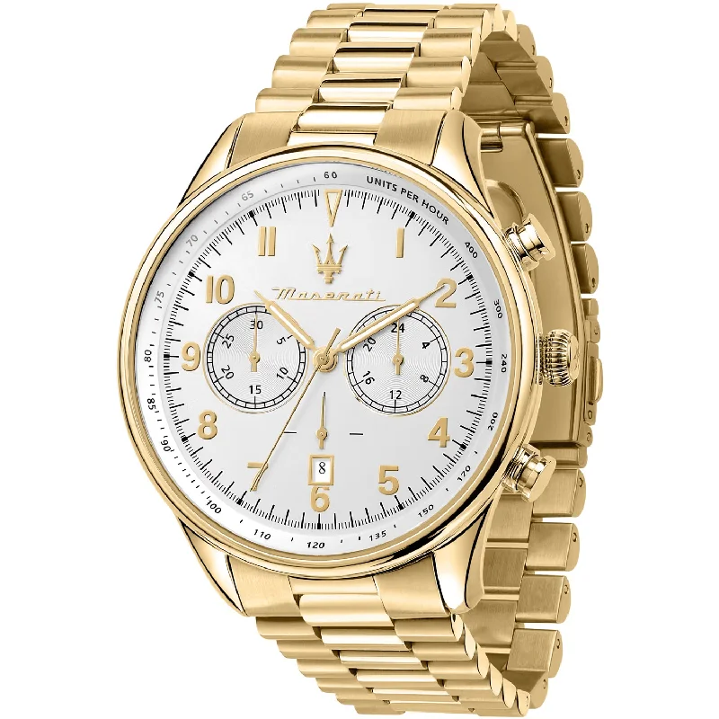 Men's International Brand Design Dress Watches for Global Recognition-Maserati Tradizione Gold Men's Watch R8873646003