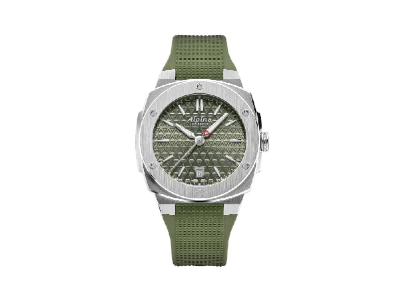 Men's Quartz Watches with Laser Engraving-Alpina Alpiner Extreme Quartz Watch, Green, 35mm, AL-220K2AE6