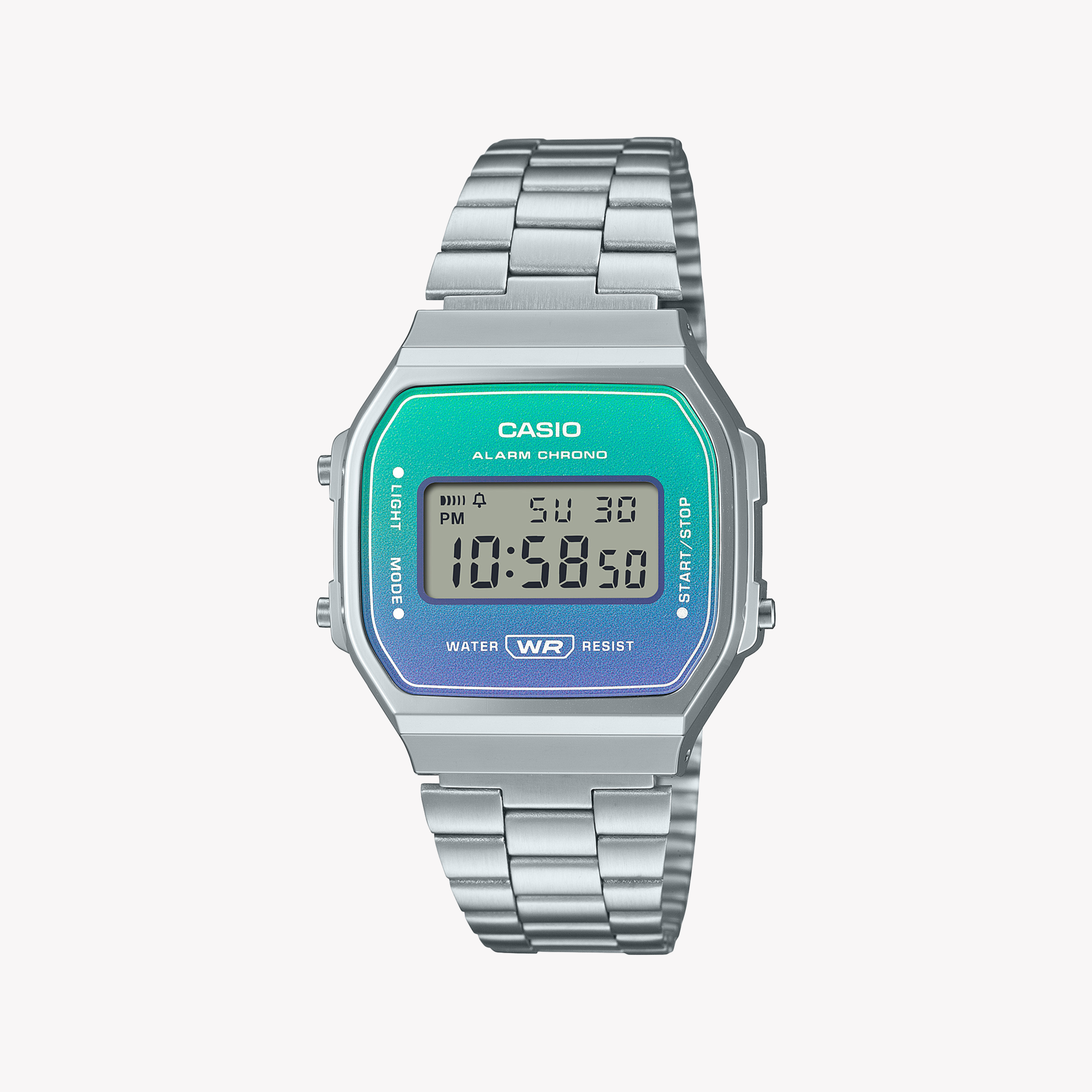 Men's Digital Watches with Advanced Navigation-Casio Unisex Silver Stainless Steel Watch, Digital Dial | A168WER-2ADF