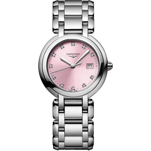 Women's Pilot Watches with Elegant Style Inspiration-Longines Primaluna Sunray Pink Dial Women 30mm