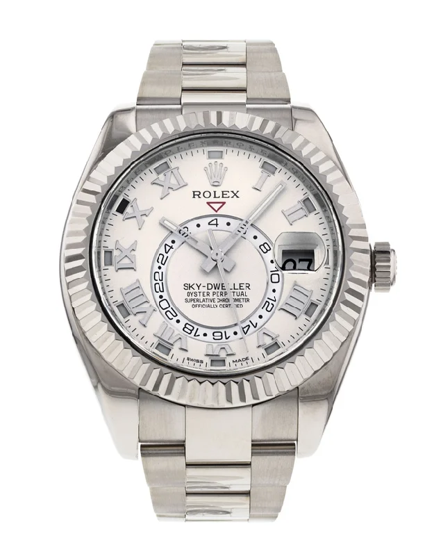 men's Rolex watches with enamel dial -​Rolex Sky-Dweller White Gold Mens Watch