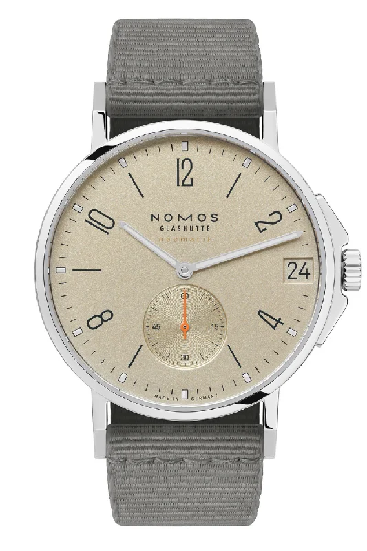 Men's Special Edition Dress Watches for Charity Events-Nomos Glashütte Ahoi Neomatik 38 Date Sand 517