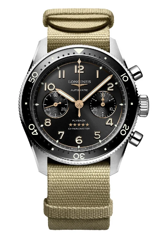 Men's Elegant Style Men's Dress Watches-Longines Spirit Flyback Chronograph L3.821.4.53.9