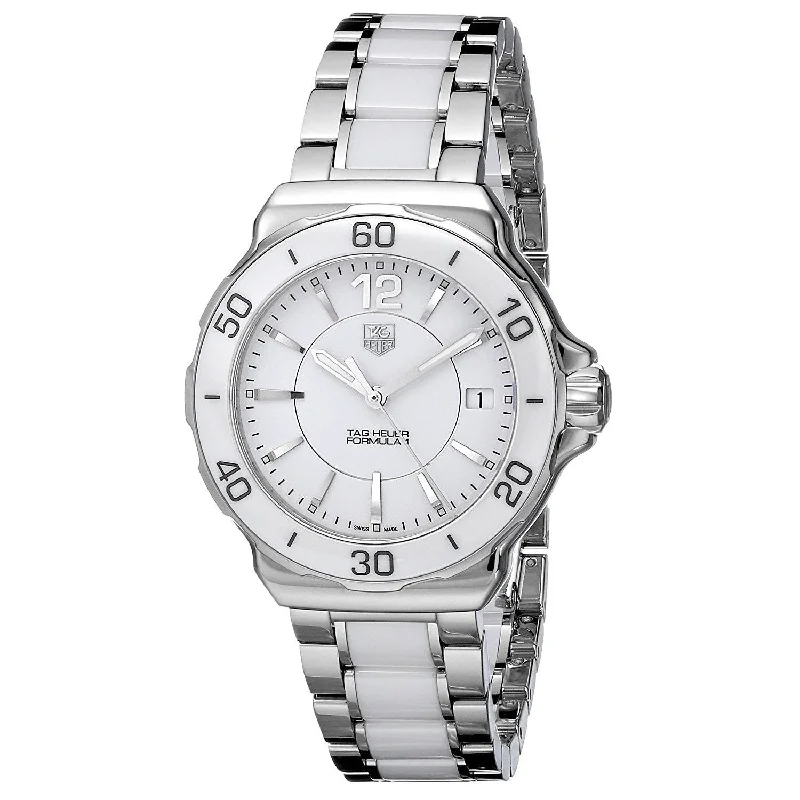 Women's Chronograph Watches for Special Occasions-Tag Heuer Women's WAH1211.BA0861 Formula One Two-Tone Ceramic Watch