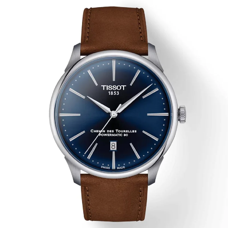 Women's Heritage Watches for Modern Aviation-Tissot T-Classic Blue Dial Men 42mm