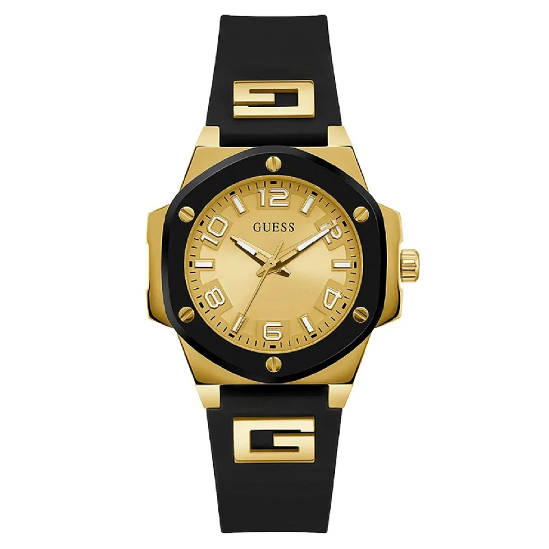 Women's Pilot Watches for Modern Design-Guess G Hype Gold Dial Women 34mm