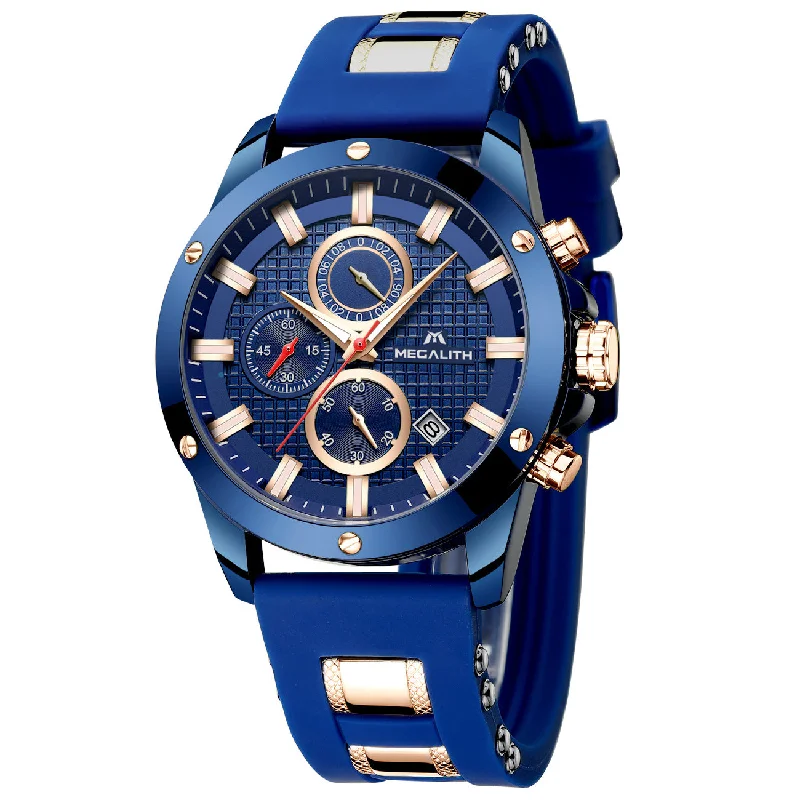 Men's Chronograph Watches with Altimeter Function-0140M | Quartz Men Watch | Rubber Band