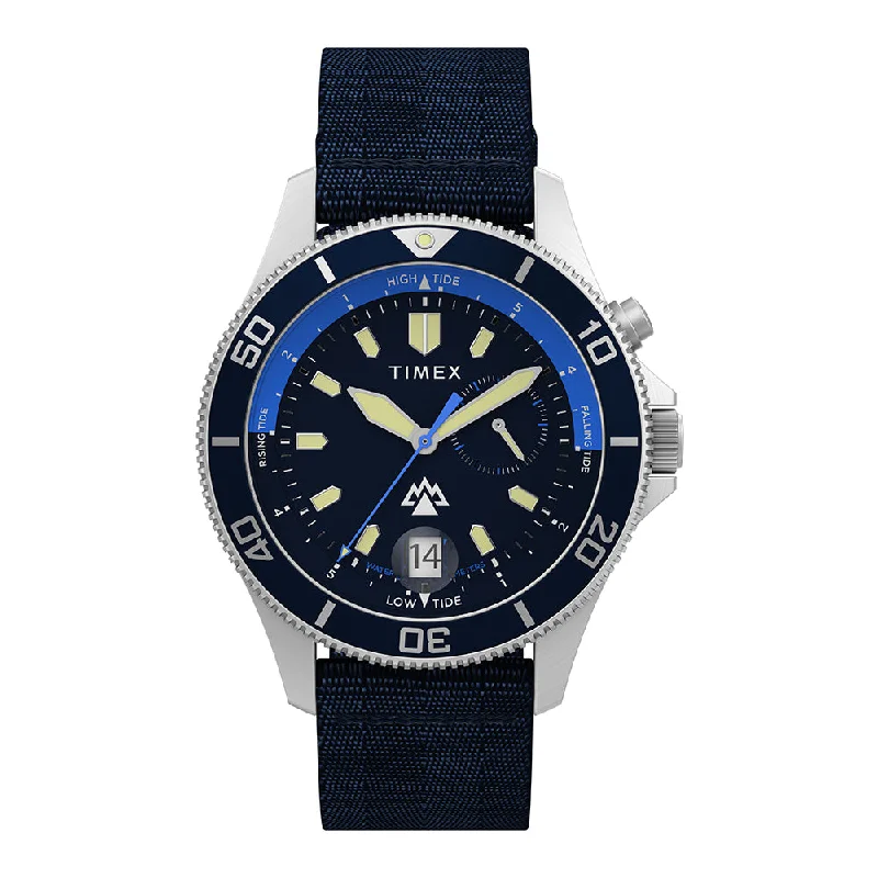 Men's Military Watches with Emergency Assistance-Expedition North® Slack Tide  41mm Resin Band