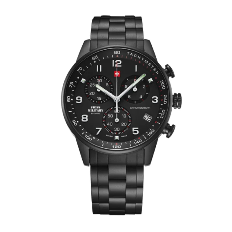 Men's Military Watches for Secure Communication-SM34012 Chronograph 41mm Stainless Steel Band