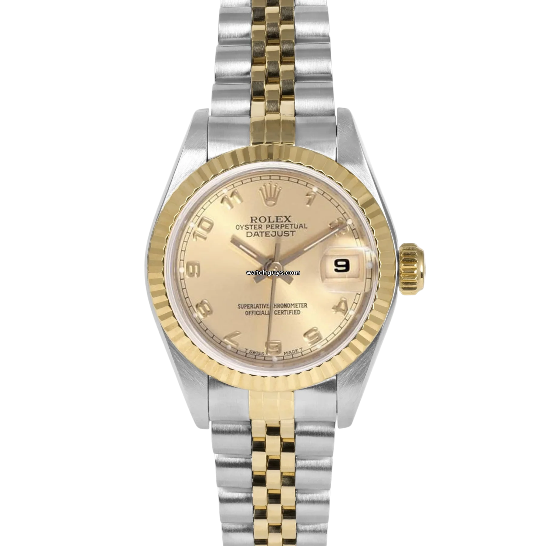 Women's Rolex Tonneau Case Watches-Rolex Datejust 79173 Champagne Dial