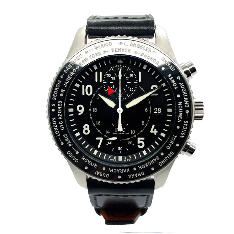 Women's Pilot Watches for Retro Style Inspiration-IWC Pilot's Watch Timezoner Chronograph IW395001 - Certified Pre-Owned