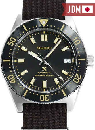 Men's Seiko Vintage Design Watches-Prospex 62MAS 200M Automatic Black Ref. SBDC141