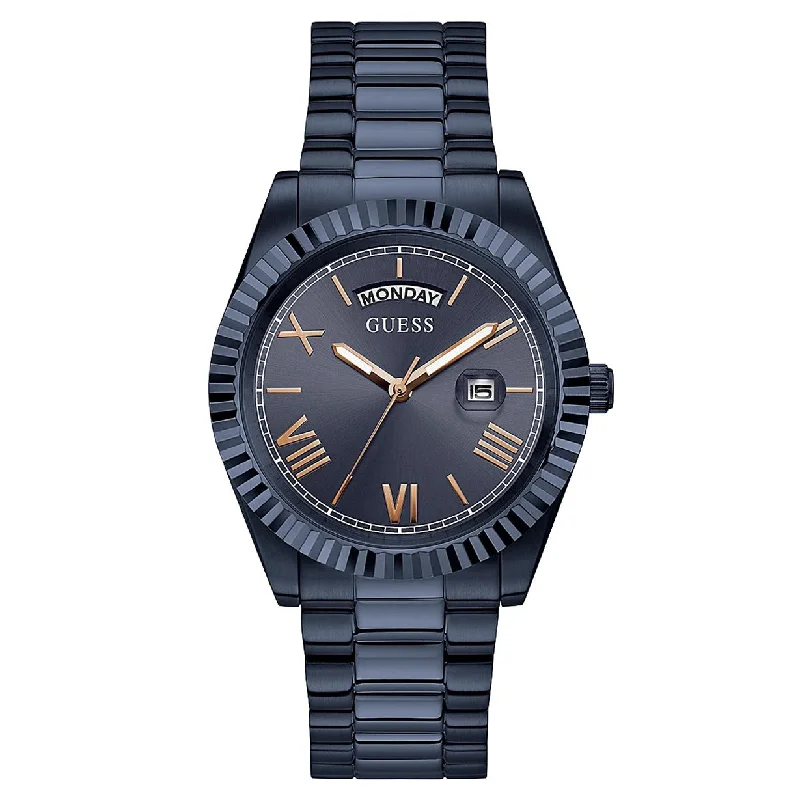 Women's Pilot Watches for Humidity Monitoring-Guess Connoisseur Navy Dial Men 42mm