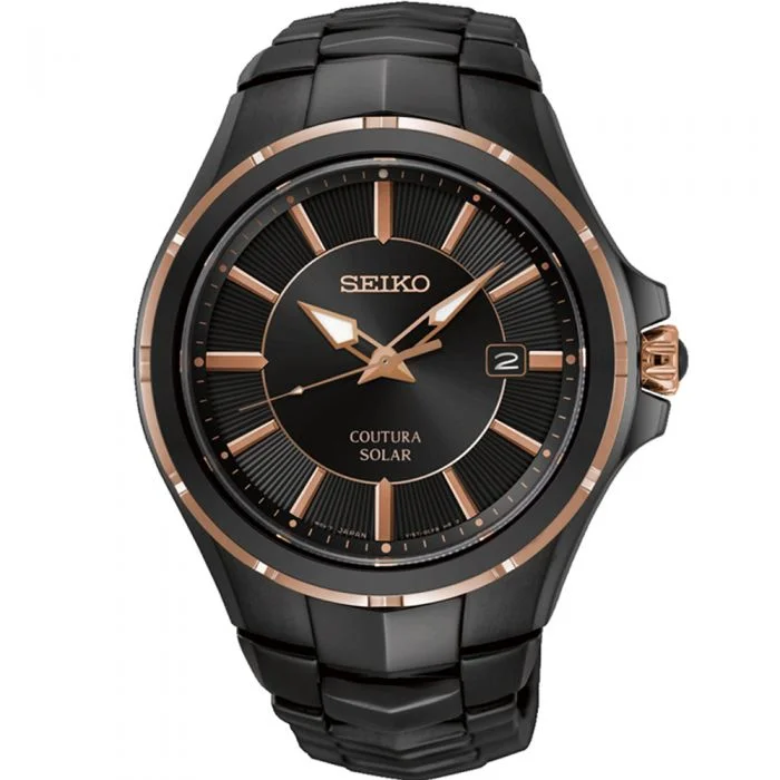Men's Seiko Medium Size Style Watches-Seiko Coutura SNE516P Solar