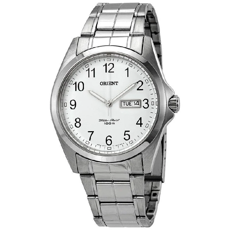 Chronograph Watches for Men Online-Orient Men's FUG1H002W6 Contemporary Stainless Steel Watch