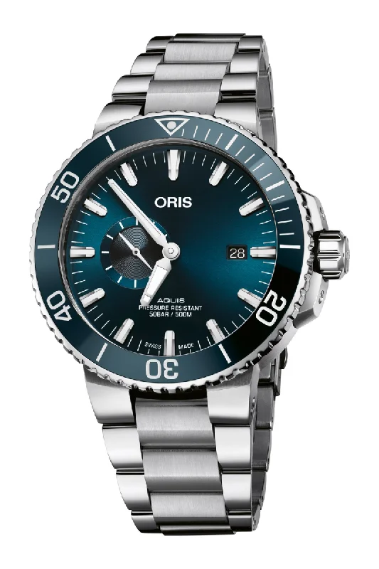 Men's Occasional Style Dress Watches for Special Events-Oris Aquis Small Seconds Date 45.5mm 01 743 7733 4155–07 8 24 05PEB