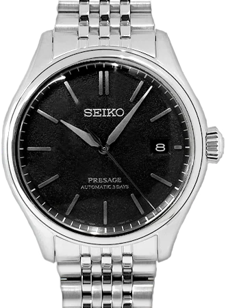 Men's Seiko Engraved Design Watches-Presage Classic Series Grey Ref. SARX123