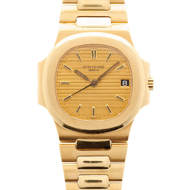 Men's Patek Philippe Watches for Military Personnel-Patek Philippe Yellow Gold Nautilus Watch Ref. 3800