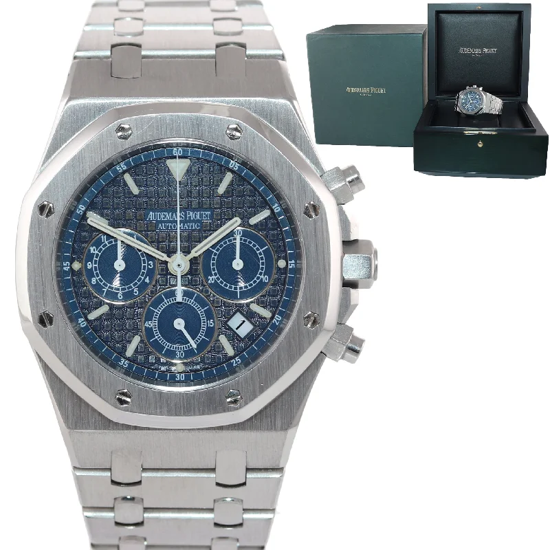 Women's Audemars Piguet Limited Edition Design Watches-Audemars Piguet Royal Oak Chrono 39mm Blue Steel 25860ST.OO.1110ST.01 Watch Box