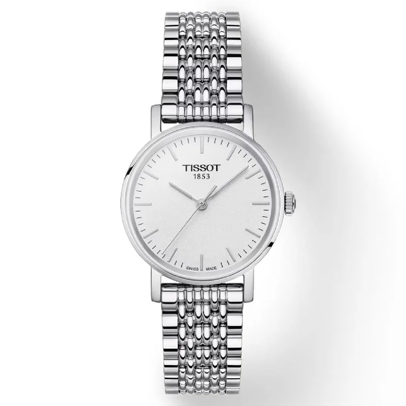 Women's Heritage Watches for Orienteering-Tissot T-Classic Silver Dial Women 30mm