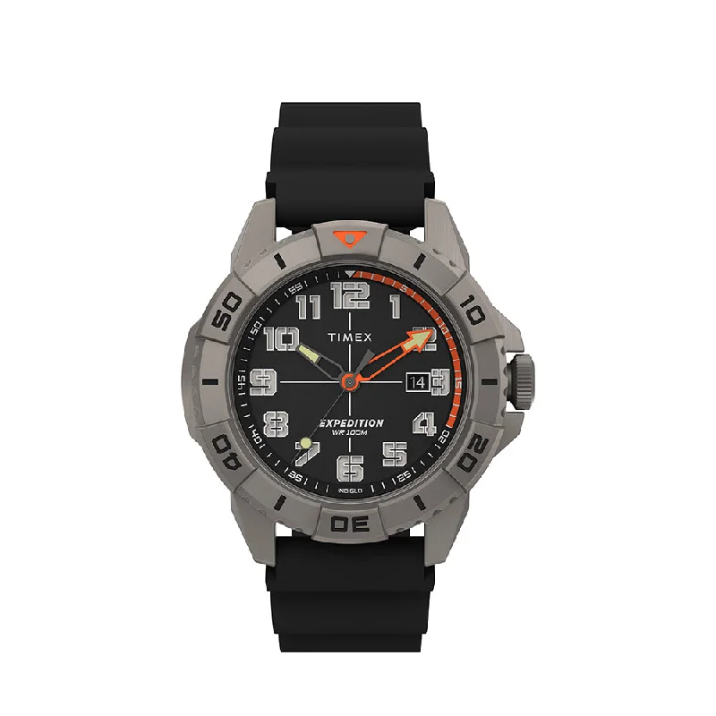 Men's Military Watches for Archaeological Sites-Expedition North Ridge Date 42mm Rubber Band
