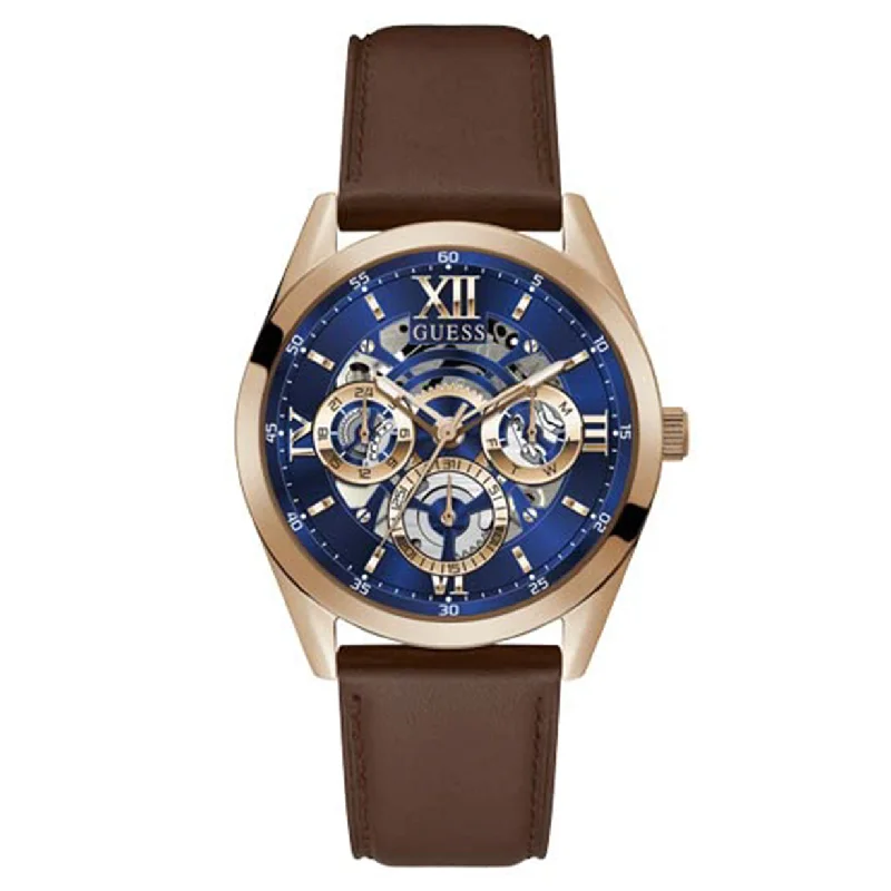 Women's Aviation Watches with High Contrast Hands-Guess Tailor Blue Dial Men 22mm