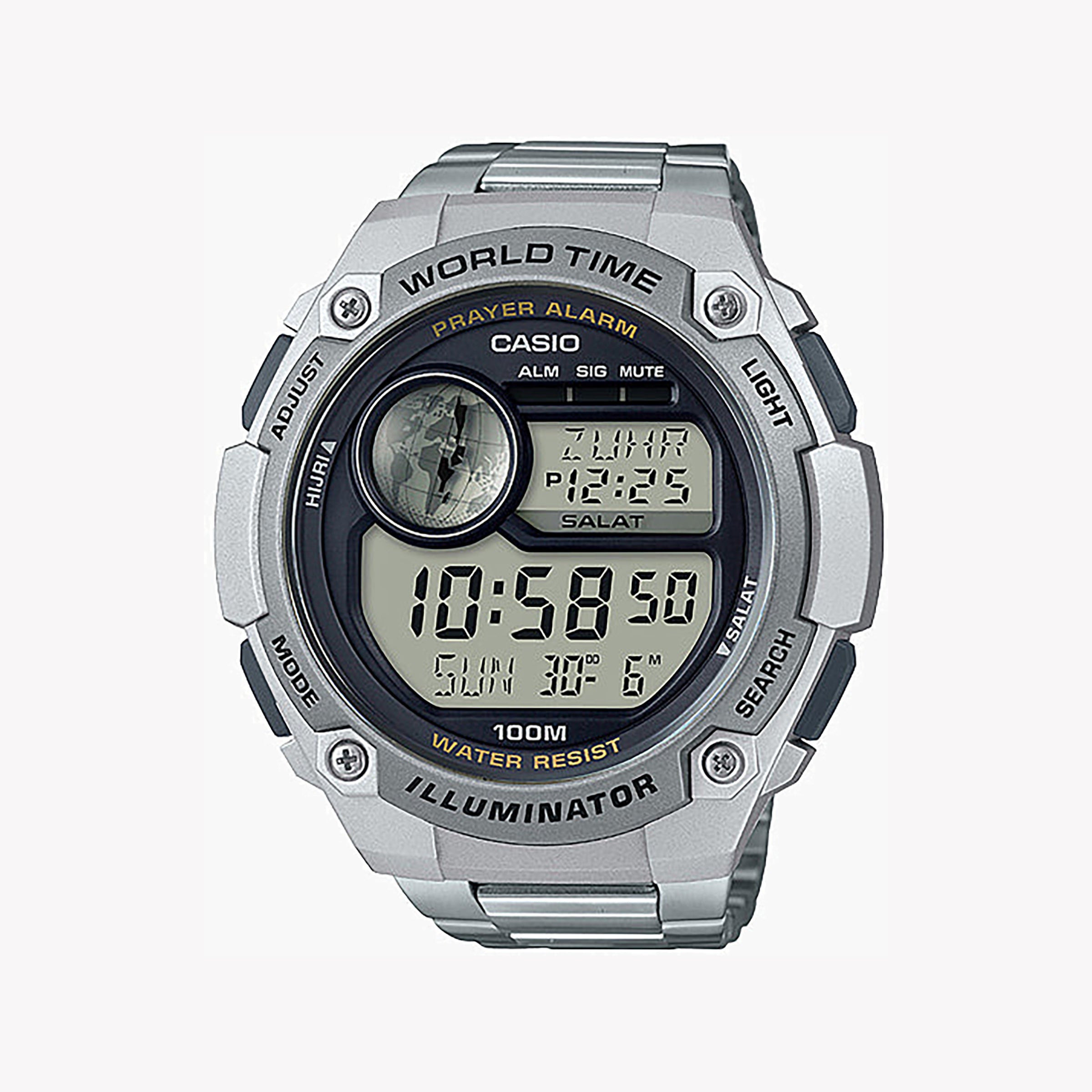 Men's Digital Watches with Tactical Design-CASIO CPA-100D-1AVDF - ELEGANT ADVENTURER MEN'S WATCH WITH STAINLESS STEEL DESIGN