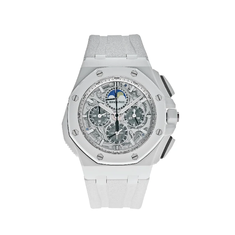 Men's Audemars Piguet Automatic Wind Watches-Audemars Piguet Royal Oak Offshore 26582CB.OO.A010CA.01 Grand Complications White Ceramic