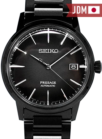 Men's Seiko Kinetic Watches-Presage Cocktail Time Modern Style Blackout Ref. SARY219