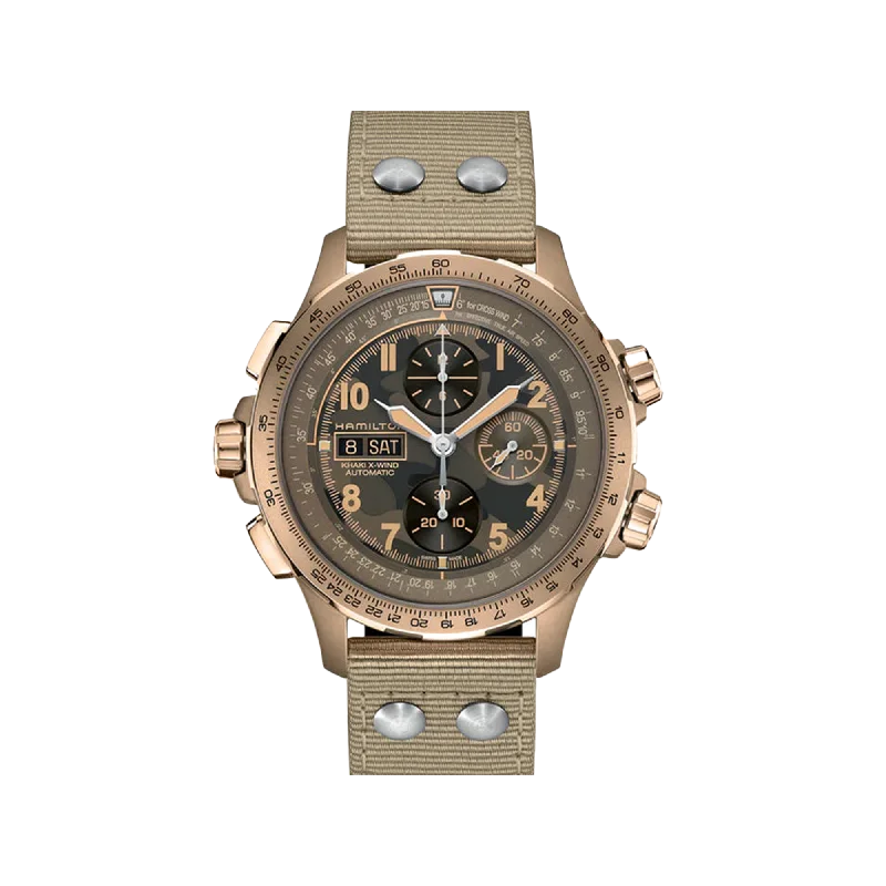 Women's Chronograph Watches for Mountain Climbing-Hamilton Khaki Aviation X-Wind Auto Chrono