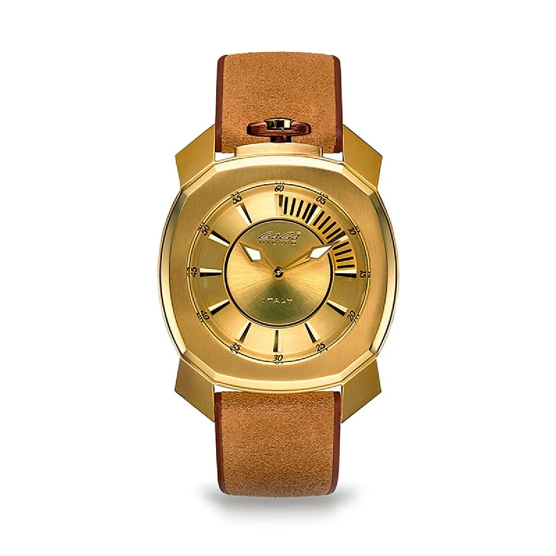 Men's Formal Event Dress Watches for Black Tie Events-Gaga Milano Watch Frame_One Gold 7058.01