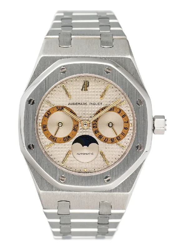 Men's Audemars Piguet Occasional Style Watches-Audemars Piguet Royal Oak 25594ST Moonphase Mens Watch Box Papers