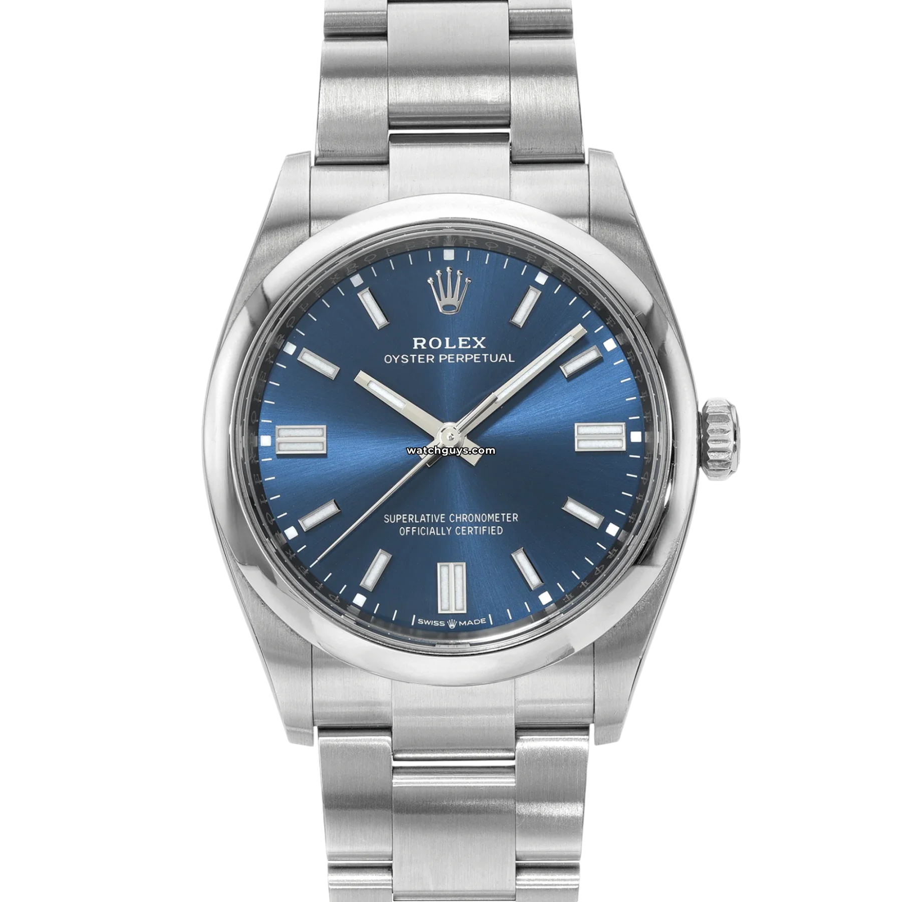 Women's Rolex French Made Style Watches-Rolex Oyster Perpetual 126000 Blue