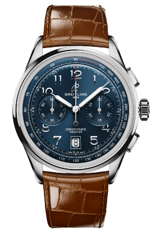 Men's Sophisticated Dress Watches with Complications-Breitling Premier B01 Chronograph 42 AB0145171C1P1