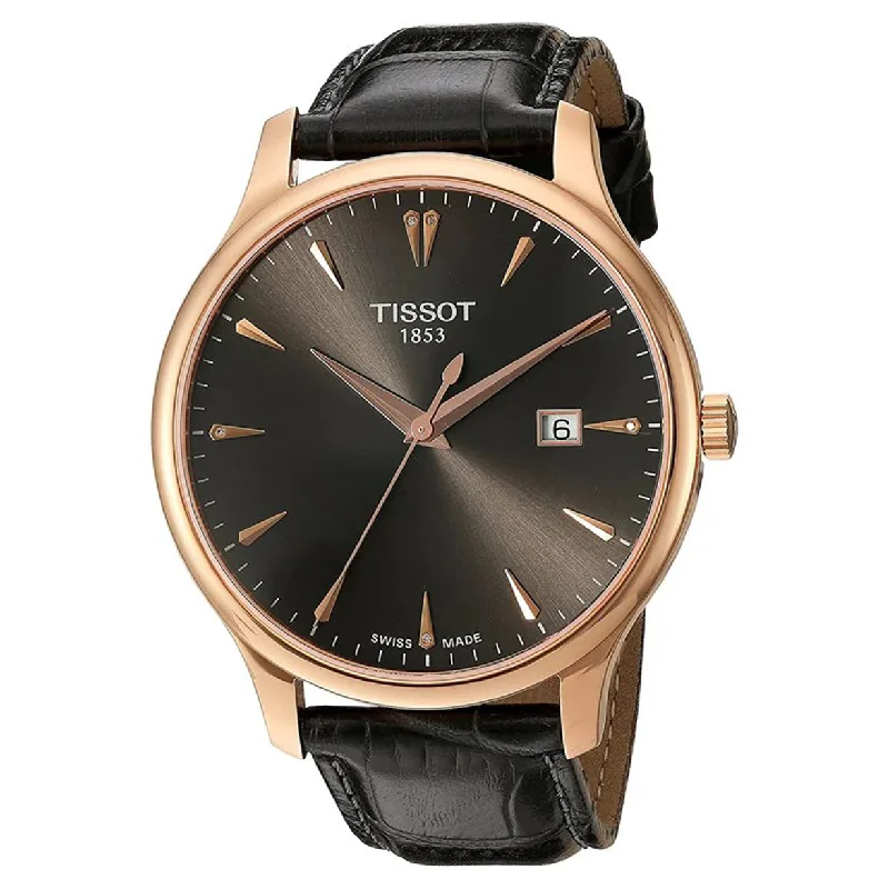 Women's Heritage Watches with Vintage Inspiration-Tissot T-Classic Black Dial Men 42mm