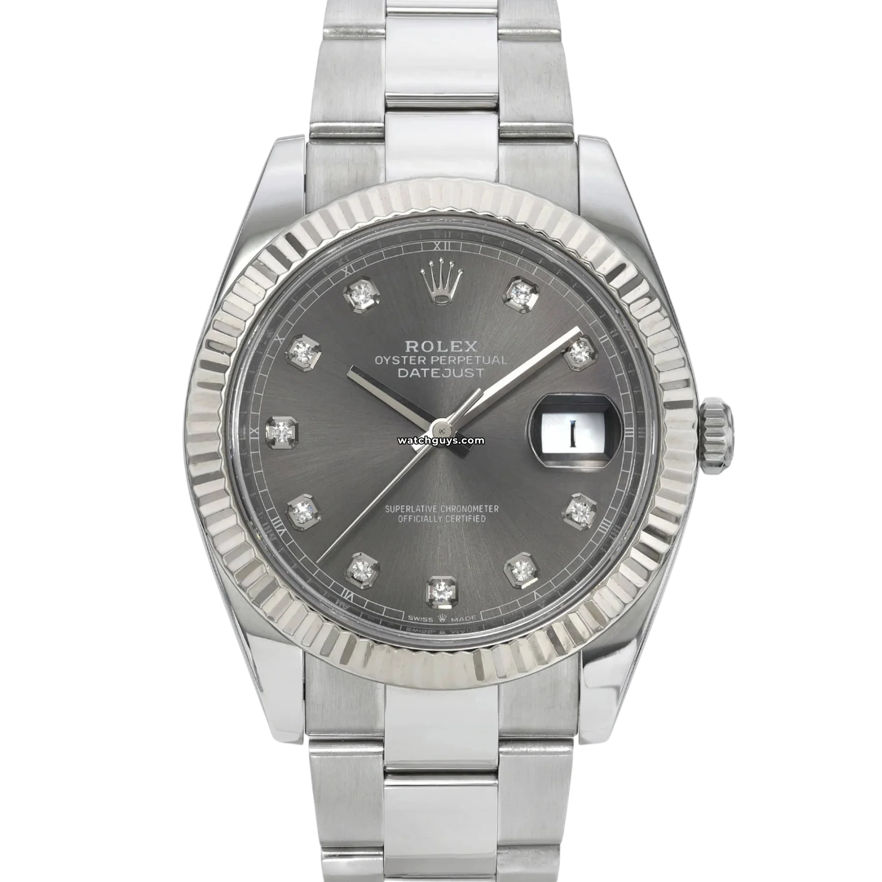 Women's Rolex Fashionable Design Watches-Rolex Datejust 126334 Rhodium Diamond Dial