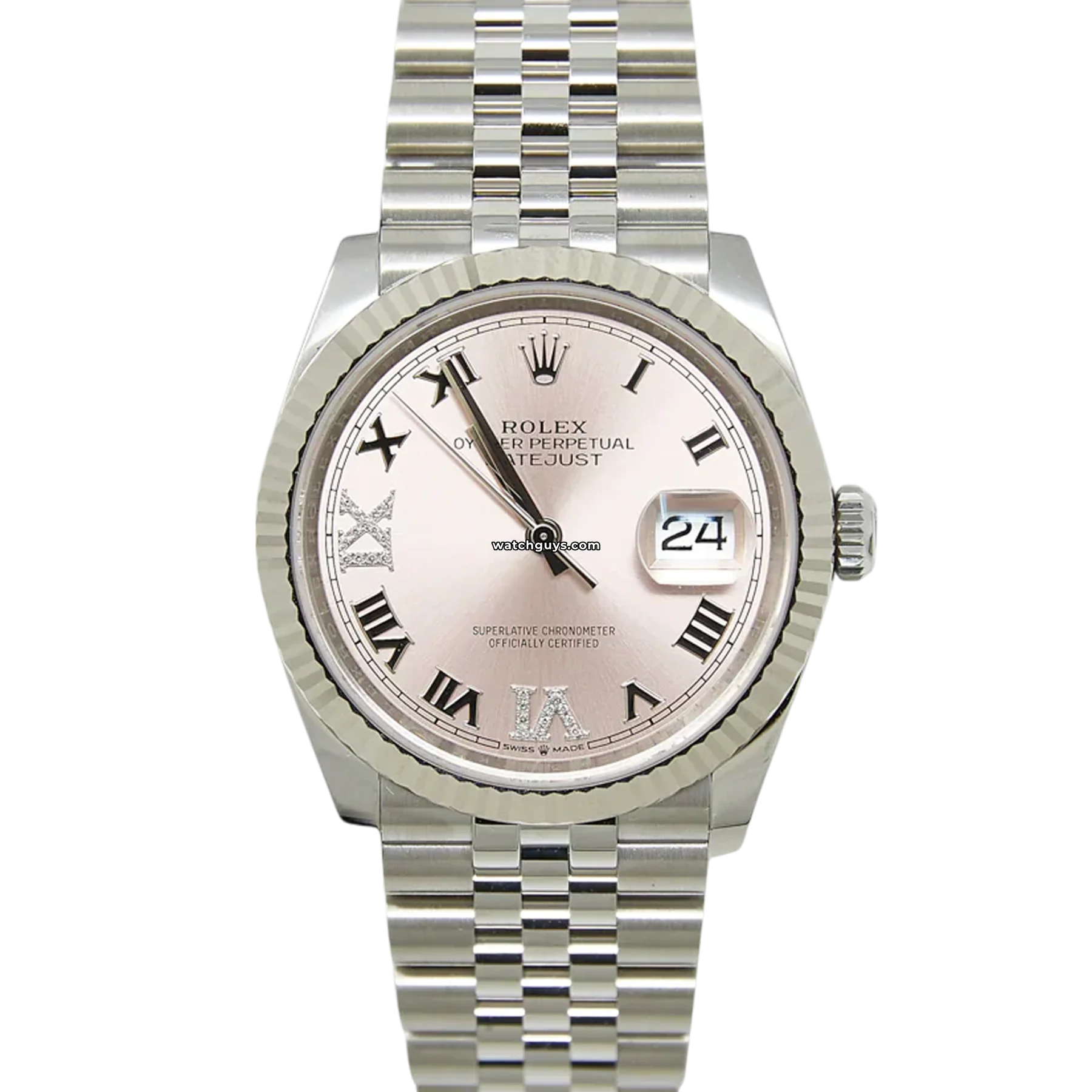 Women's Rolex Everyday Wear Watches-Rolex Datejust 126234 Pink Diamond Jubilee
