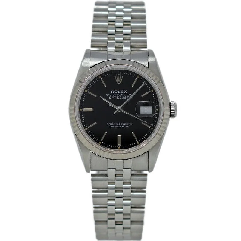 men's Rolex watches with power reserve indicator -​Rolex Datejust 36 Black Jubilee (Pre-Owned)